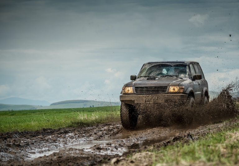 Muddy jeep