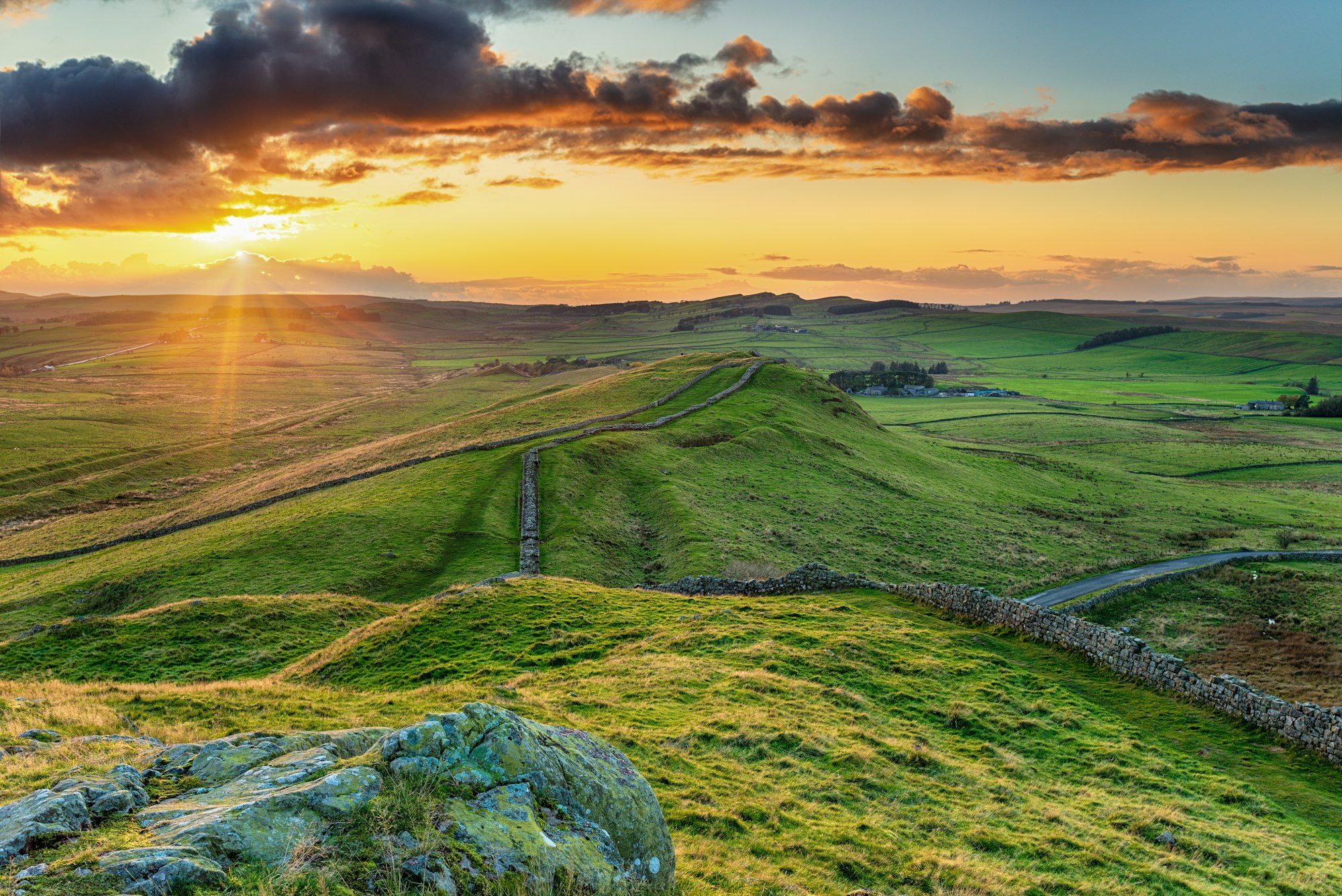 Sunset over Caw Gap